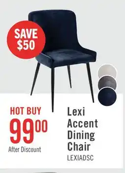 The Brick Lexi Dining Chair with Velvet-Look Fabric, Metal - Blue offer