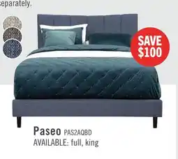 The Brick Paseo Upholstered Platform Bed in Navy Fabric - Queen Size offer