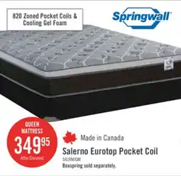 The Brick Springwall Salerno Eurotop Queen Mattress offer