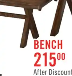 The Brick Plum Dining Bench, Wood, Live-Edge Look, 47.25W- Nutmeg Brown offer