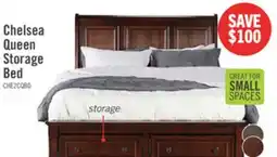 The Brick Chelsea Platform Storage Bed with Headboard & Frame, Cherry Brown - Queen Size offer