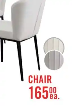 The Brick Zoe Dining Chair with Polyester Fabric & Channeled Tufting, Metal - Grey offer