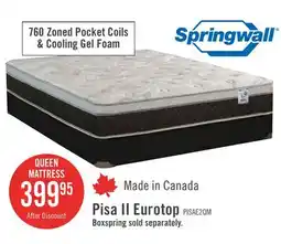 The Brick Springwall Pisa II Eurotop Queen Mattress offer