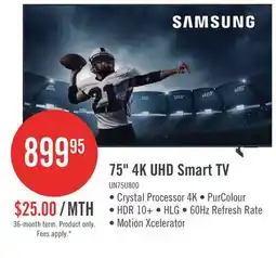 The Brick SAMSUNG 75 U8000 Crystal 4K UHD Smart Tizen OS TV (UN75U8000FFXZC) - 2025 Model offer