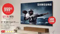 The Brick SAMSUNG 85 U8000 Crystal 4K UHD Smart Tizen OS TV (UN85U8000FFXZC) - 2025 Model offer