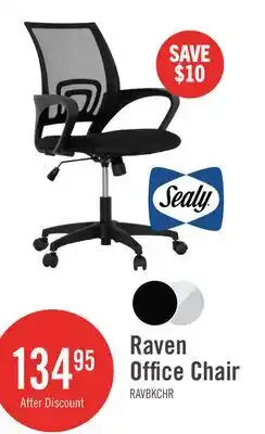 The Brick Sealy Raven 25.2 Adjustable Ergonomic Office Chair with Mesh Padding - Black offer