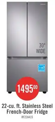 The Brick Samsung 30 22.1 Cu. Ft. French-Door Refrigerator - Stainless Steel - RF22A4111SR/AA offer