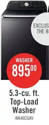 The Brick Samsung 5.4 Cu. Ft. Top-Load Washer - Black Stainless Steel - WA46CG3505AVA4 offer