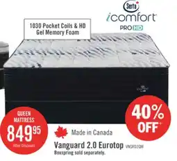 The Brick Serta iComfort Hybrid ProHD Vanguard 2.0 Eurotop Queen Mattress offer