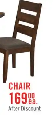 The Brick Plum Dining Chair with Polyester Fabric, Wood, Ladder-Back - Nutmeg Brown offer