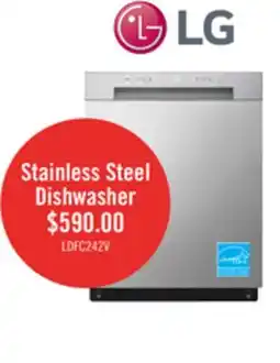 The Brick LG 24 52 dBA Built-In Front-Control Dishwasher with Dynamic Dry - Platinum Silver - LDFC2423V offer