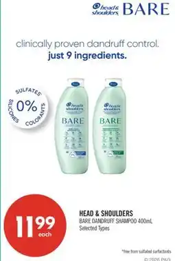 Shoppers Drug Mart HEAD & SHOULDERS BARE DANDRUFF SHAMPOO offer