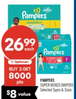 Shoppers Drug Mart PAMPERS SUPER BOXED DIAPERS offer