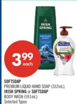 Shoppers Drug Mart SOFTSOAP PREMIUM LIQUID HAND SOAP (332mL), IRISH SPRING or SOFTSOAP BODY WASH (591mL) offer