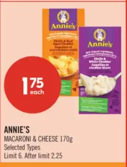Shoppers Drug Mart ANNIE'S MACARONI & CHEESE offer