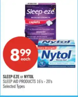 Shoppers Drug Mart SLEEP∙EZE or NYTOL SLEEP AID PRODUCTS offer