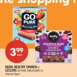 Shoppers Drug Mart KASHI, HEALTHY CRUNCH or LECLERC GO PURE SNACK BARS offer