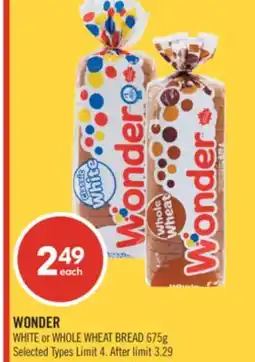 Shoppers Drug Mart WONDER WHITE or WHOLE WHEAT BREAD offer