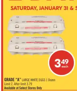 Shoppers Drug Mart GRADE A LARGE WHITE EGGS 1 Dozen offer