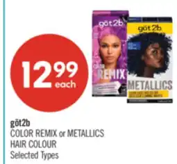 Shoppers Drug Mart göt2b COLOR REMIX or METALLICS HAIR COLOUR offer