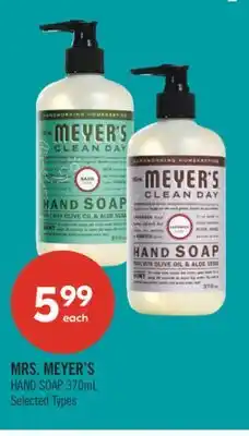 Shoppers Drug Mart MRS. MEYER'S HAND SOAP offer