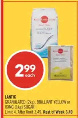 Shoppers Drug Mart LANTIC GRANULATED (2kg), BRILLIANT YELLOW or ICING (1kg) SUGAR offer