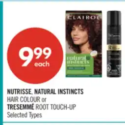 Shoppers Drug Mart NUTRISSE, NATURAL INSTINCTS HAIR COLOUR or TRESEMMÉ ROOT TOUCH-UP offer