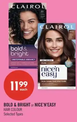 Shoppers Drug Mart BOLD & BRIGHT or NICE'N'EASY HAIR COLOUR offer