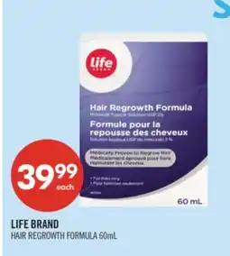 Shoppers Drug Mart LIFE BRAND HAIR REGROWTH FORMULA offer
