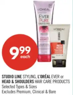 Shoppers Drug Mart STUDIO LINE STYLING, L'ORÉAL EVER or HEAD & SHOULDERS HAIR CARE PRODUCTS offer