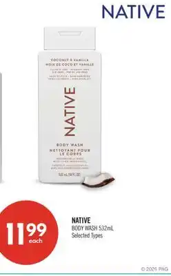 Shoppers Drug Mart NATIVE BODY WASH offer