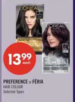 Shoppers Drug Mart PREFERENCE or FÉRIA HAIR COLOUR offer