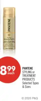 Shoppers Drug Mart PANTENE STYLING or TREATMENT PRODUCTS offer