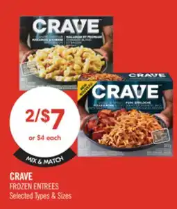 Shoppers Drug Mart CRAVE FROZEN ENTREES offer