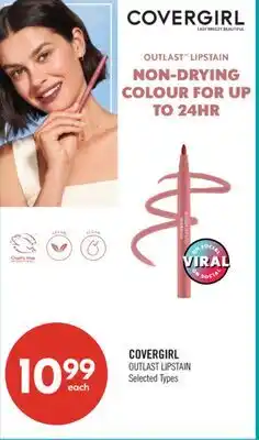 Shoppers Drug Mart COVERGIRL OUTLAST LIPSTAIN offer
