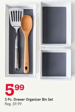 Kitchen Stuff Plus 3 Pc. Drawer Organizer Bin Set offer