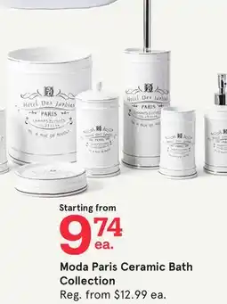 Kitchen Stuff Plus Moda Paris Ceramimc Bath Collection offer