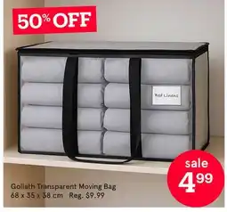 Kitchen Stuff Plus Goliath Transparent Moving Bag offer