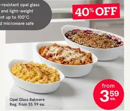 Kitchen Stuff Plus Opal Glass Bakware offer