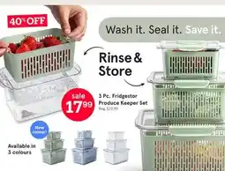 Kitchen Stuff Plus 3 Pc. Fridgestor Produce Keeper Set offer