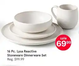 Kitchen Stuff Plus 16 Pc. Lysa Reactive Stoneware Dinnerware Set offer