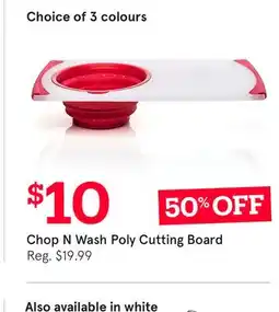 Kitchen Stuff Plus Chop N Wash Poly Cutting Board offer