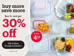 Kitchen Stuff Plus Clip It Glass Storage Containers offer