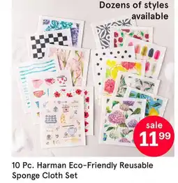 Kitchen Stuff Plus 10 Pc. Harman Eco-Friendly Reusable Sponge Cloth Set offer