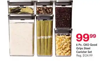 Kitchen Stuff Plus 6 Pc. OXO Good Grips Steel Canister Set offer