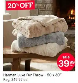 Kitchen Stuff Plus Harman Luxe Fur Throw-50 x 60 offer