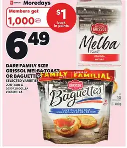 Independent City Market DARE FAMILY SIZE GRISSOL MELBA TOAST OR BAGUETTES offer