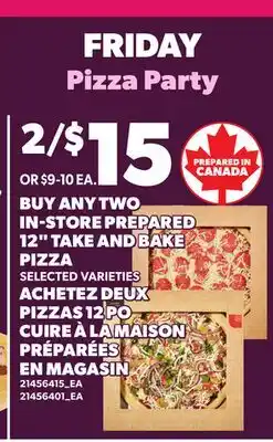 Independent City Market IN-STORE PREPARED 12 TAKE AND BAKE PIZZA offer