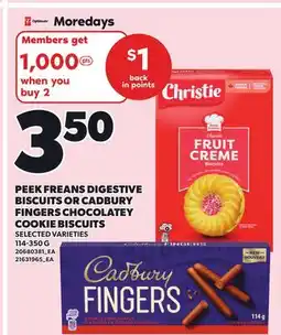 Independent City Market PEEK FREANS DIGESTIVE BISCUITS OR CADBURY FINGERS CHOCOLATEY COOKIE BISCUITS COOKIE BISCUITS offer