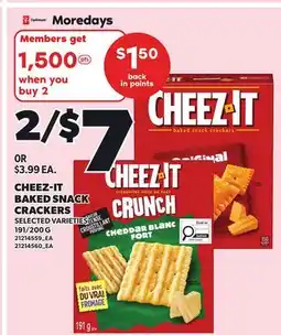 Independent City Market CHEEZ-IT BAKED SNACK BAKED SNACK CRACKERS, 191/200 G offer